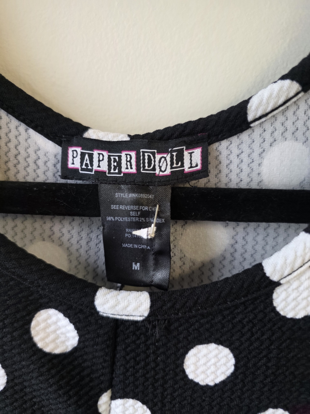 Paper Doll Black and White Polka Dot Dress